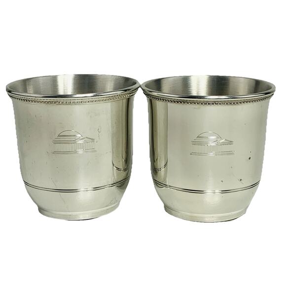 Salisbury Pewter Other - Salisbury Images of America Jefferson Memorial 8 oz Pewter Cup Set of 2 Bead GUC